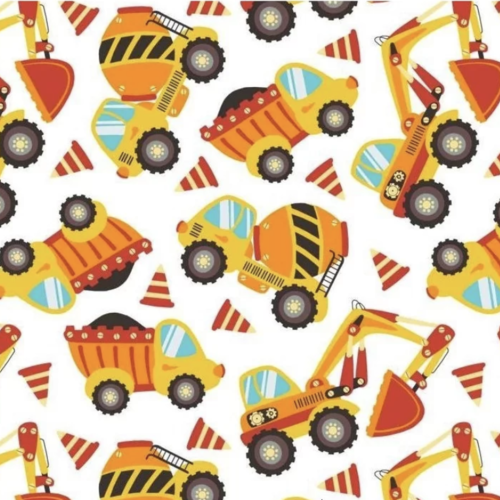 Tissu garçon chantier 50x80cm