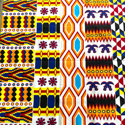 Tissu wax multicolore 53x58 cm