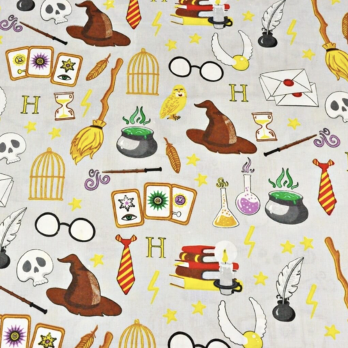 Tissu enfant thème harry potter 50x80cm