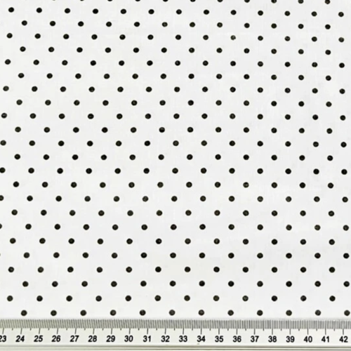 Tissu à pois 4 mm noir et blanc 50x80 cm