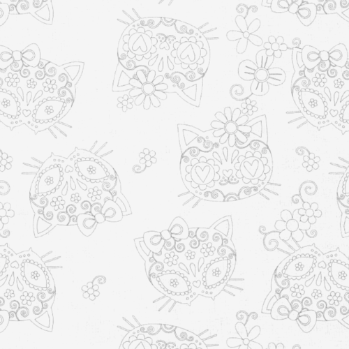 Tissu à colorier chats 50x70 cm