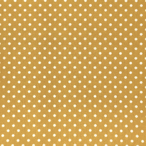 Tissu à pois 4mm moutarde et blanc 50x80 cm