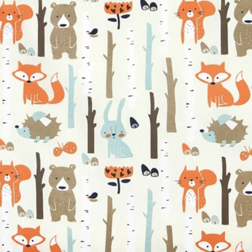 Tissu animaux de la forêt 50x80cm
