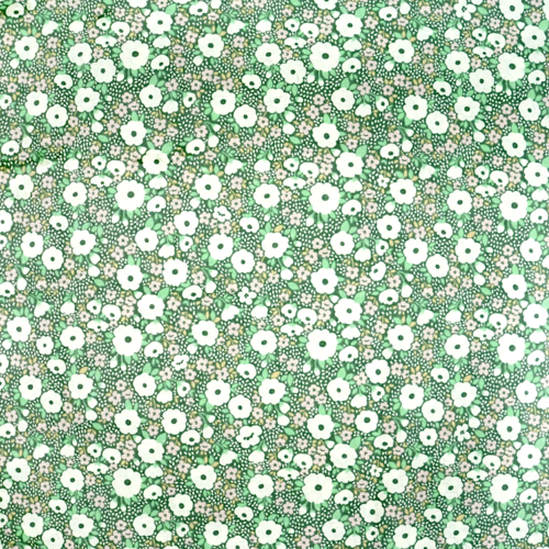 Tissu fleurs vert 50x70 cm
