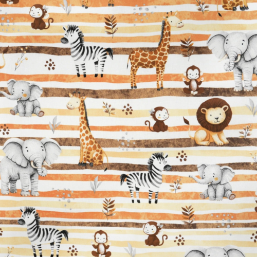 Tissu animaux de la savane 50x80cm