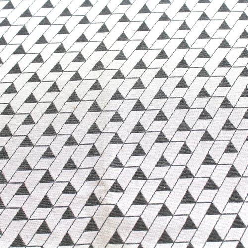Tissu ameublement jacquard gris et blanc 55x70cm
