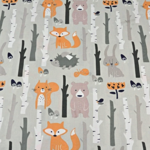 Tissu animaux de la forêt 50x80cm