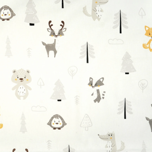 Tissu enfant animaux de la forêt 50x80cm