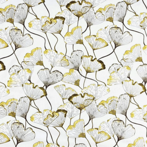 Tissu feuilles de ginkgo 50x80cm