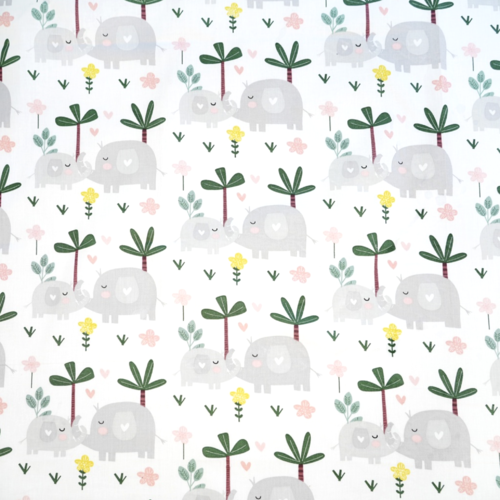 Tissu enfant éléphants 50x80cm