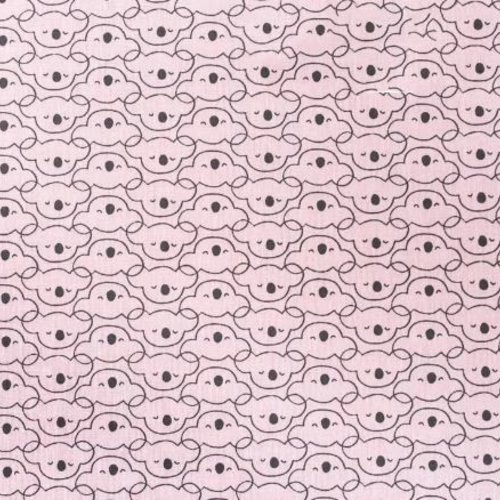 Tissu enfant koalas roses  50x75 cm