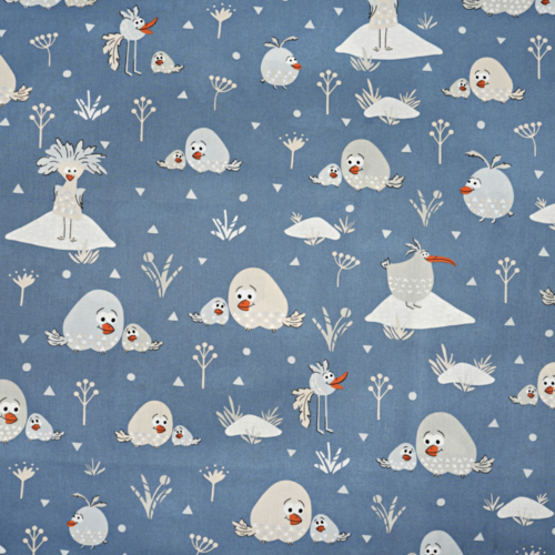 Tissu coton oiseaux  50x80 cm
