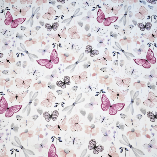Tissu papillons 50x80 cm