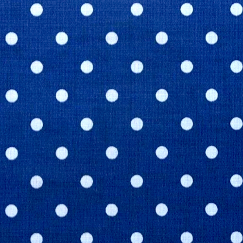 Tissu pois 1cm bleu et blanc 50x80 cm