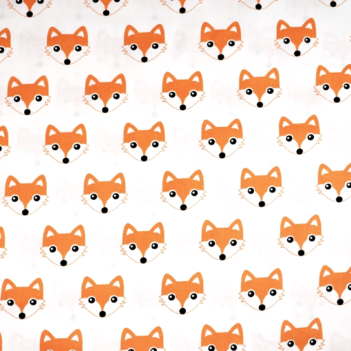 Tissu têtes de renards 50x80cm