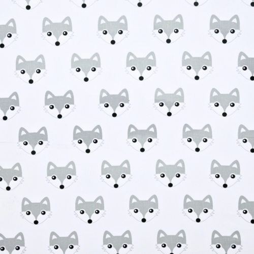 Tissu têtes de renards 50x80cm