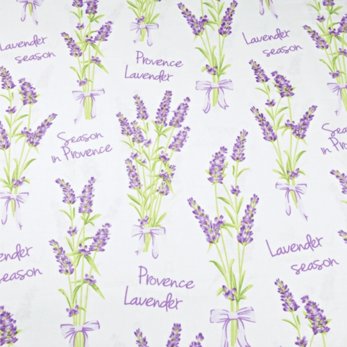 Tissu fleurs lavandes 50x80cm