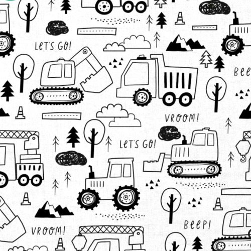 Tissu à colorier chantier 50x70 cm