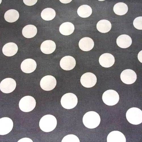 Tissu à pois 22mm gris et blanc 50x70 cm