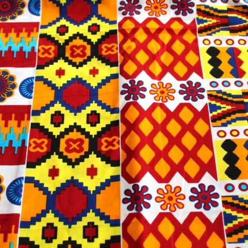 Tissu wax multicolore 53x58 cm