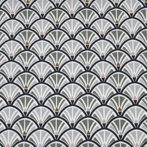 Tissu enduit tissu gris et kaki 50x77cm