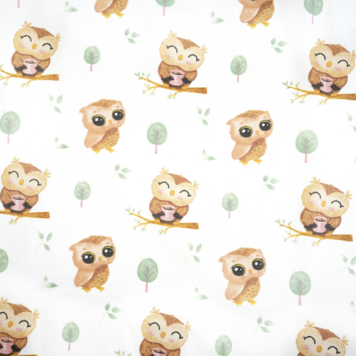 Tissu hiboux 50x80 cm