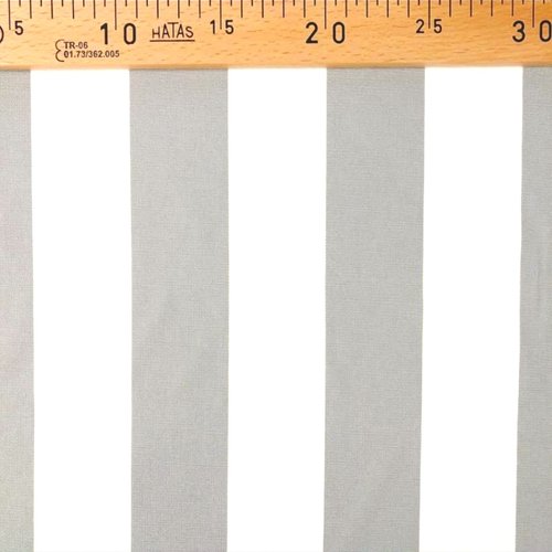 Tissu enduit rayures beige et blanc 54x77 cm