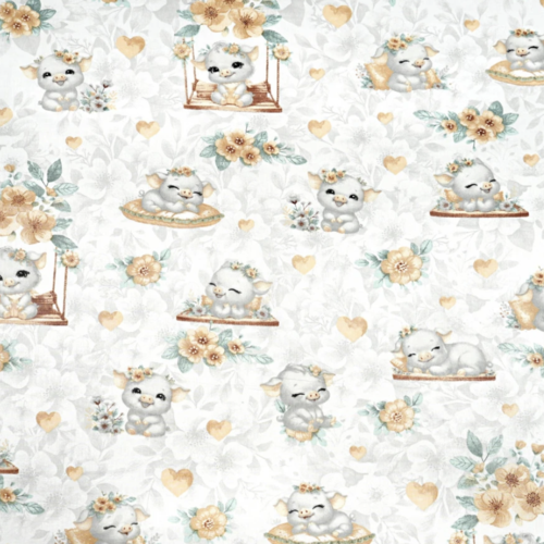 Tissu enfant petits cochons 50x80cm