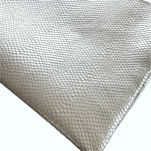Simili cuir argenté écailles 50x70cm