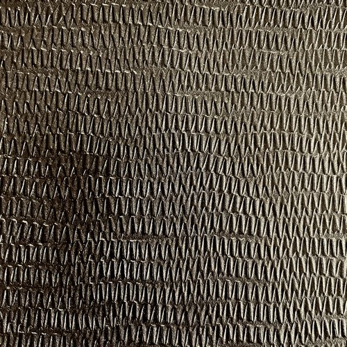 Simili cuir marron à relief 55x55cm