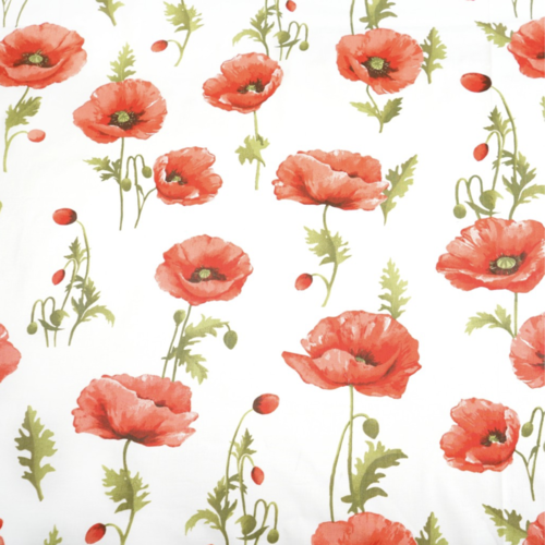 Tissu fleurs coquelicots 50x80 cm