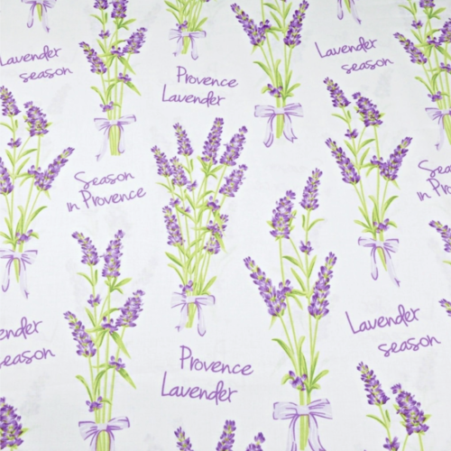 Tissu fleurs lavandes 50x80cm