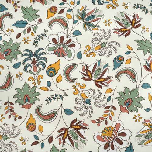 Tissu coton fleurs folk 50x80 cm