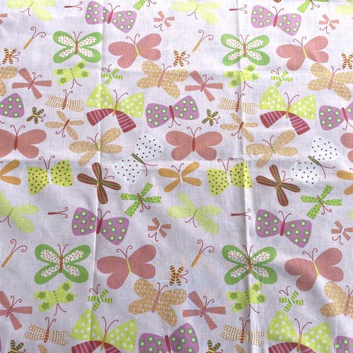 Tissu papillons 50x60 cm