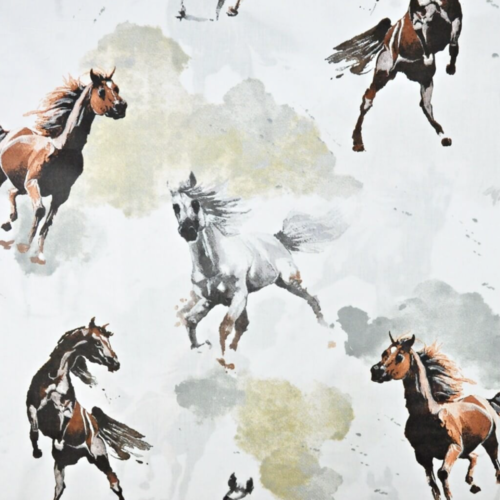 Tissu coton chevaux 50x80cm