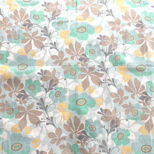 Tissu fleurs multicolores 44x70 cm