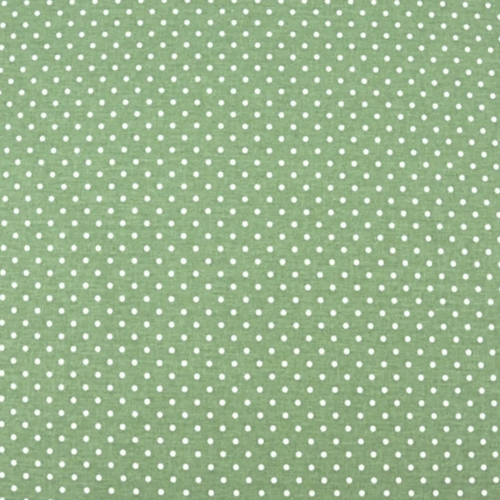 Tissu à pois 4mm vert sauge et blanc 50x80 cm