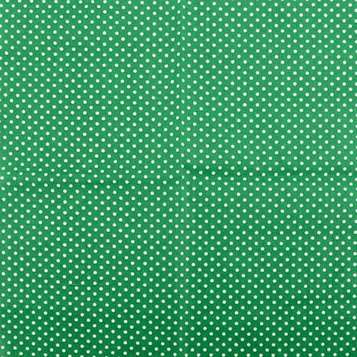 Tissu à pois 2mm vert et blanc 50x72 cm
