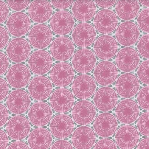 Tissu graphique rose et gris 50x70cm