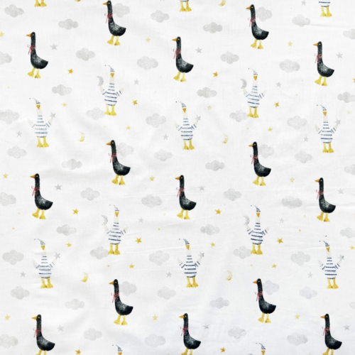 Tissu petites oies en pyjama 50x80 cm