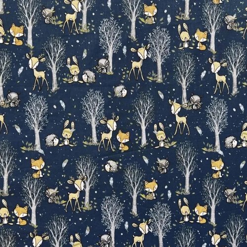 Tissu animaux de la forêt 50x80 cm