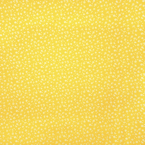Tissu fleurs liberty jaune et blanc 50x80 cm
