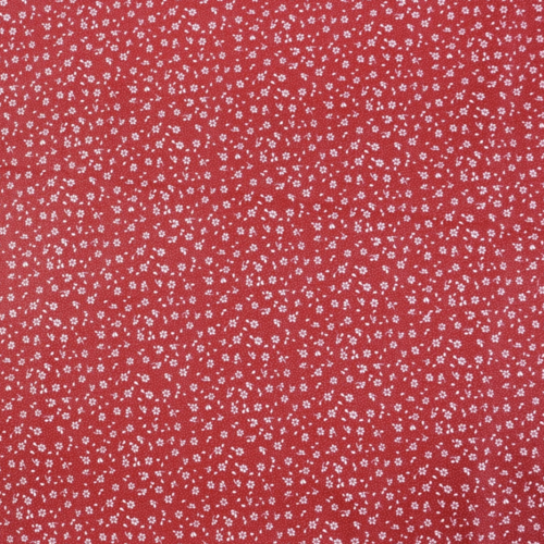 Tissu fleurs liberty rouge et blanc 50x80 cm