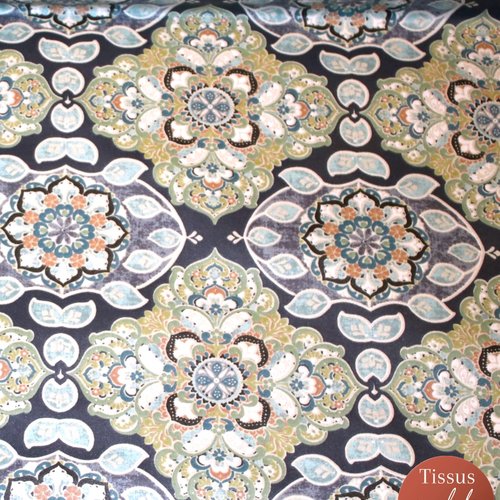 Tissu enduit mandalas 54x76 cm