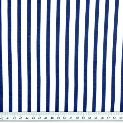 Tissu rayé marine et blanc 50x80 cm