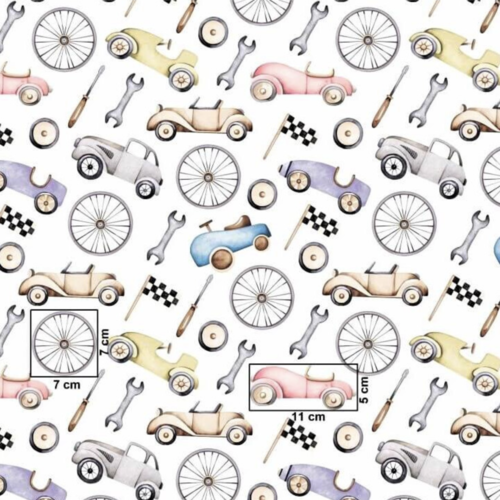 Tissu voiture vintage 50x80 cm