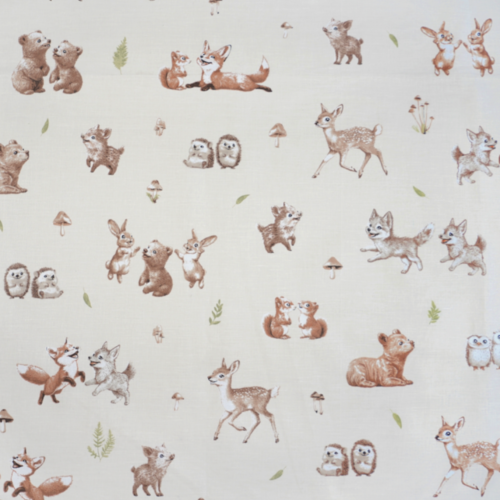 Tissu animaux beige 80x50cm