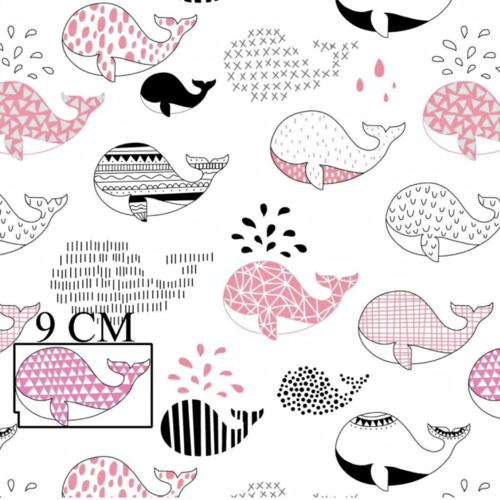 Tissu baleines 50x80 cm