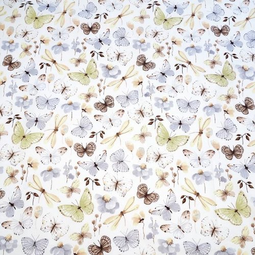 Tissu papillons 50x80 cm