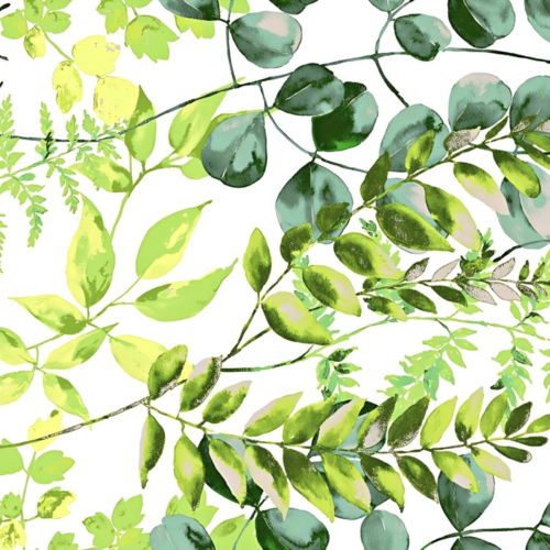 Tissu eucalyptus vert et blanc 80x50 cm